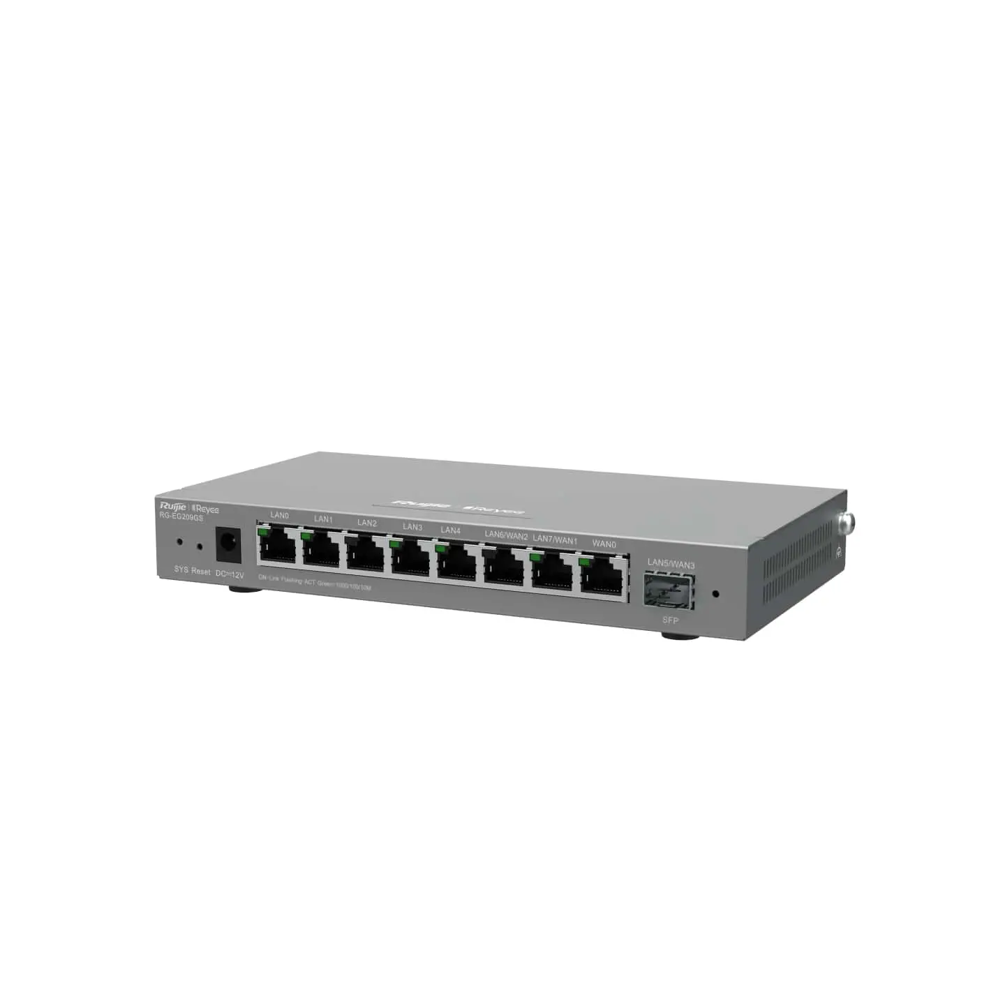 Рутер Ruijie RG-EG209GS, 8x GE, 1xSFP, 256MB, 600Mbps, Cloud, OpenVPN, 200 users - image 2