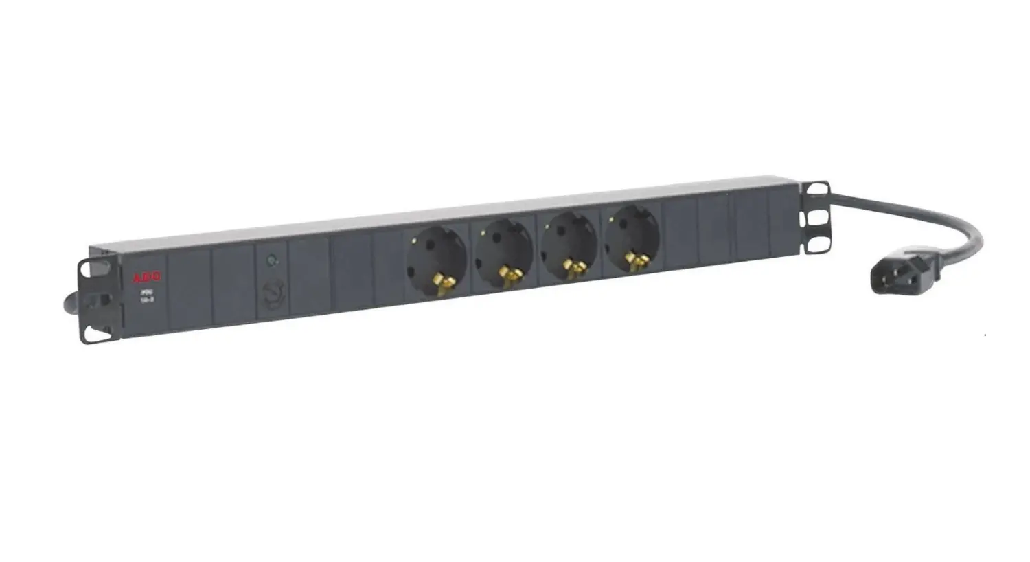 Разклонител AEG PDU 6000, 19" рак гнезда, алуминиев корпус, 4 x C13 / 10 A стату