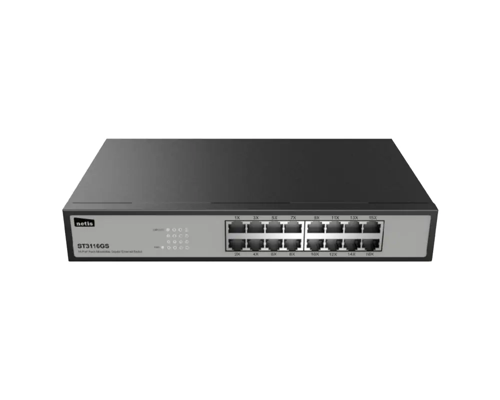 Комутатор Stonet ST3116GS, 16x 10/100/1000M, rackmount, steel case