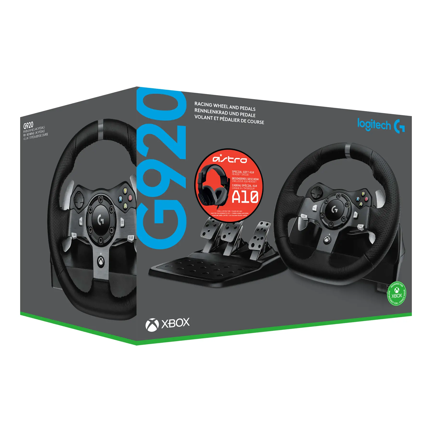 Волан Logitech Driving Force G920 за Xbox One / PC в комплект с геймърски слушалки Astro A10 - image 5