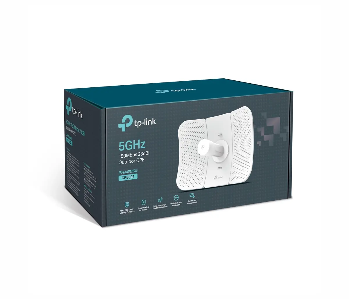 Tочка за достъп TP-LINK CPE605, 150Mbps, 5GHz, 23dBA, 23dBi антена, външен монта - image 2