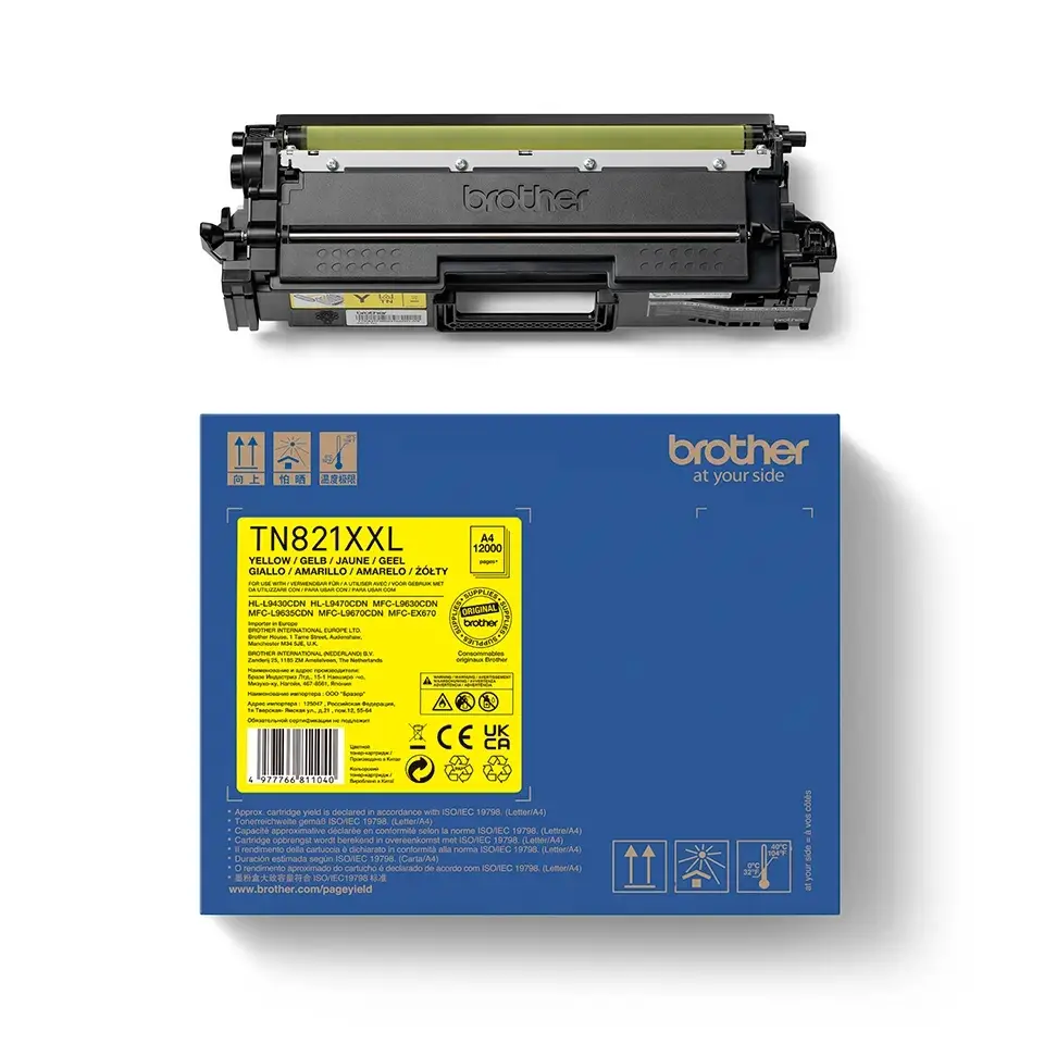 Консуматив, Brother TN-821XXLY Yellow Toner Cartridge Super High Yield - image 2