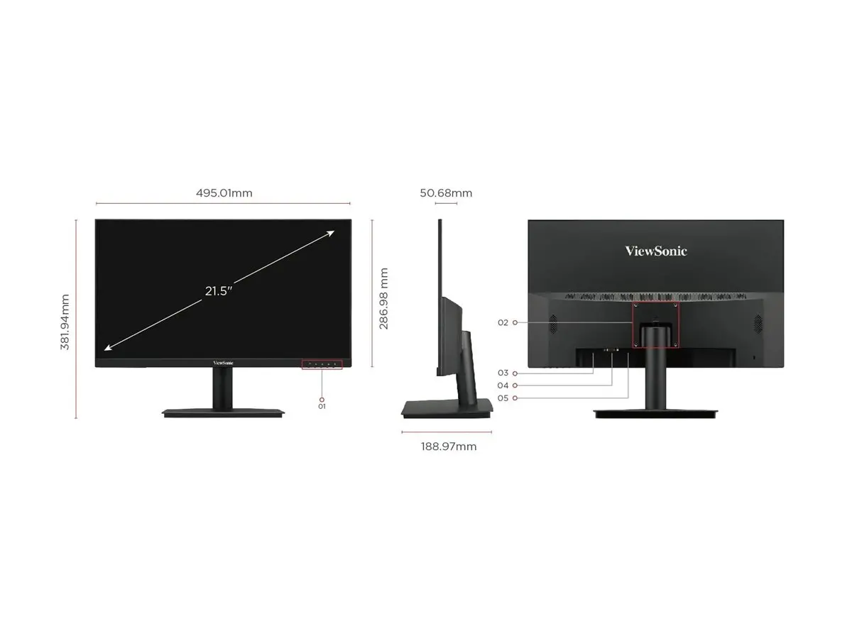 VIEWSONIC VA220-H 22inch LED 1920x1080 16:9 HDMI VGA - image 2