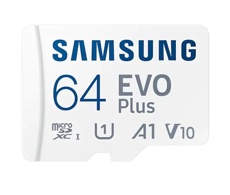 Памет, Samsung 64GB micro SD Card EVO Plus with Adapter, Class10, Transfer Speed up to 160MB/s