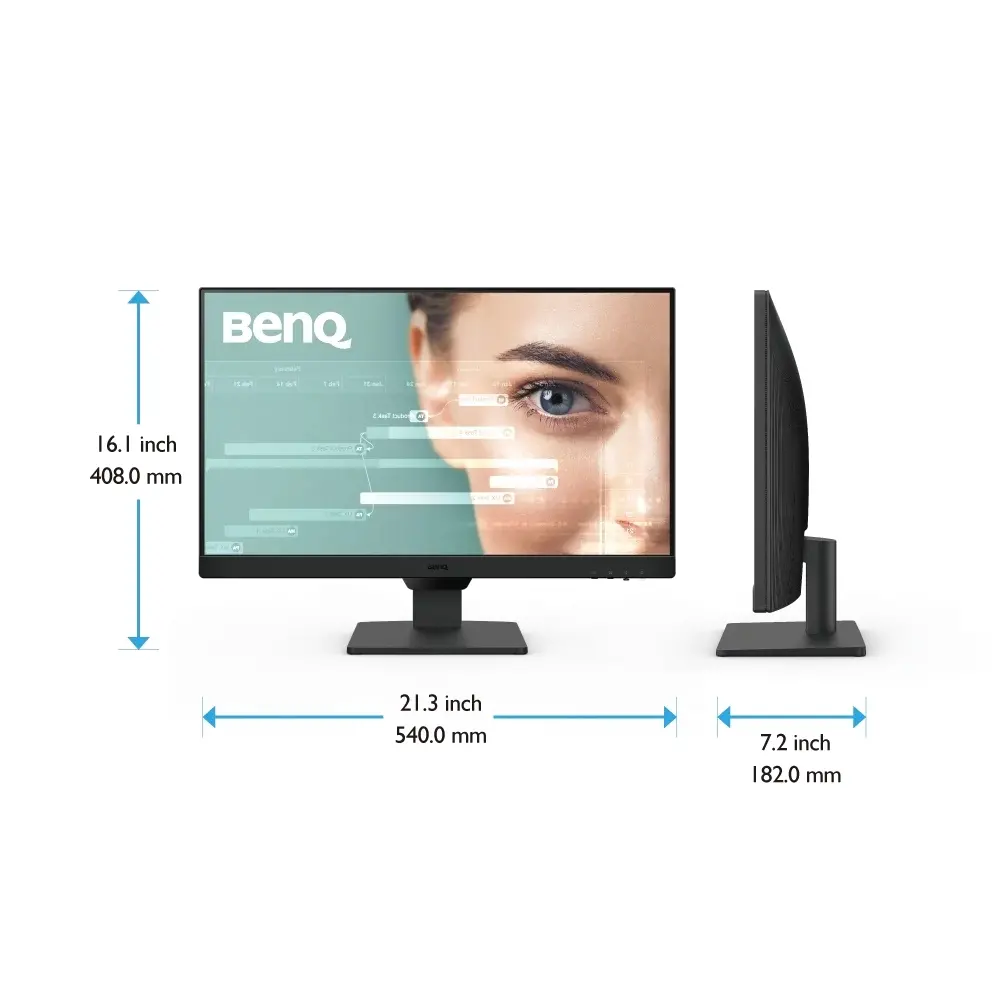 Монитор, BenQ GW2490, 23.8" IPS, GtG 5ms, 1920x1080 FHD, 100Hz, 99% sRGB, Eye Care Reminder, Flicker-free, LBL+, B.I. Gen 2, 1300:1, 20M:1 DCR, 8 bit, 250cd/m2, 2xHDMI, DP, Sp.2x2W, Headphone jack, Line In, Tilt, Vesa, ES - image 4