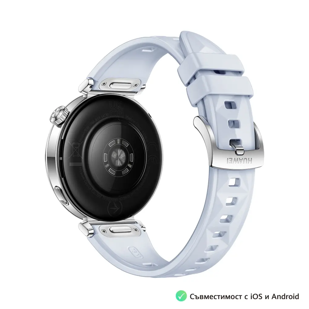 Часовник, Huawei Watch GT5 Jana-B19FC, 1.32", Amoled 466x466 PPI 352, , BT5.2 BLE/BR/EDR, 5ATM, 524mAh, Screenshot sharing, support message input, message notifications, Battery life up to 7 days,Compatible with iOS and Android devices, Blue Fluoroelastomer - image 5