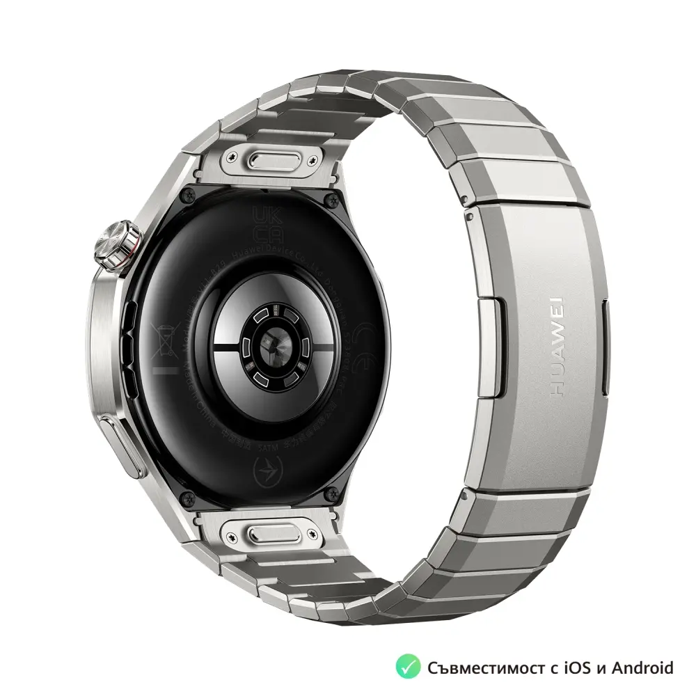 Часовник, Huawei Watch GT5 Pro Vili-B29M, 1.43", Amoled, 466x466, PPI 326, BT5.2, BLE/BR/EDR, 524mAh, 40-meter free diving, HUAWEI TruSense System, ECG analysis, Battery life up to 14 days, Compatible with iOS and Android devices, Titanium - image 5