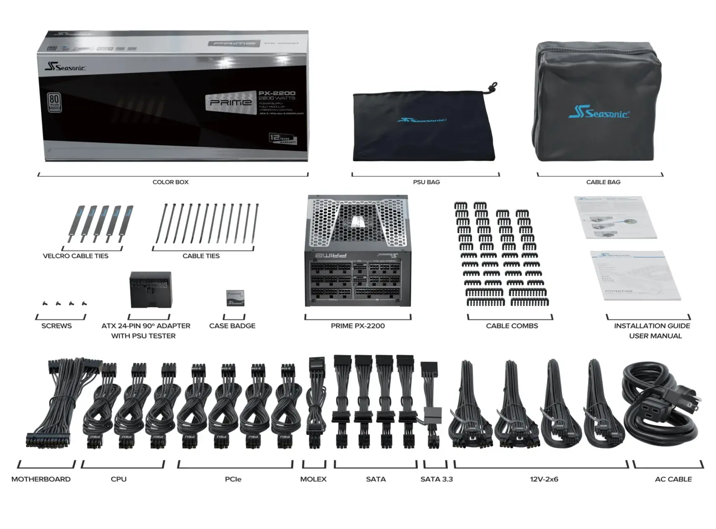 Seasonic захранване PSU ATX 3.1 2200W Platinum PCIe Gen 5 - PRIME PX-2200 - image 10