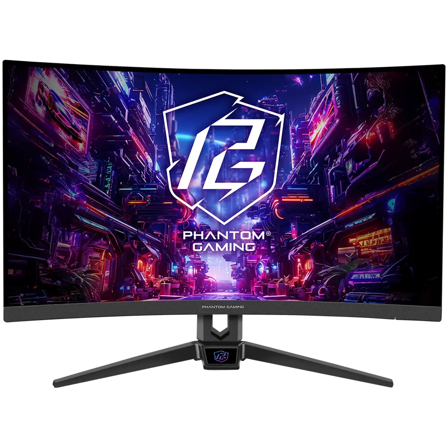 Asrock Curved Gaming Monitor, 27" FHD(1920x1080) 1500R VA, AG, 280 Hz, 127% sRGB, 16:9, 4000:1, 300 cd/m², 178º/178º, 1ms (MPRT), Flicker-free, Low Blue Light, Swivel, Tiltt Adjustment, 2x 2W Speakers, 2x HDMI 2.0, 1x DP 1.2, 1x Audio Jack, 3Y