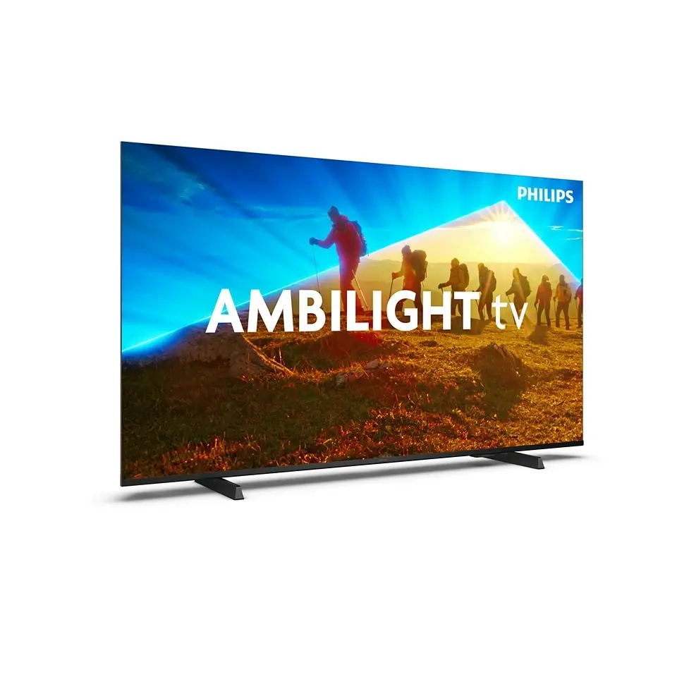 Телевизор, Philips 43PUS8009/12, 43" 4K UHD LED, 3840x2160, DVB-T/T2/T2-HD/C/S/S2, 60Hz, Ambilight 3, Pixel Precise UHD, HDR+, Titan OS, Dolby Atmos, VRR, 3*HDMI, 2*USB, 802.11n, 20W RMS, Black - image 1