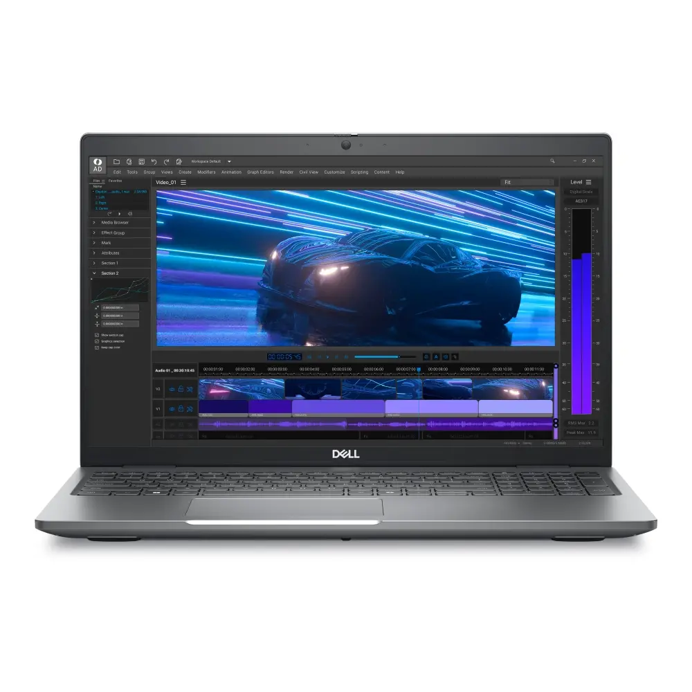 Лаптоп, Dell Precision 3591, Intel Core Ultra 5 135H vPro (18 MB cache, 14 cores, up to 4.6 GHz), 16 GB, DDR5, 5600 MT/s, NVIDIA RTX 500 Ada 4GB DDR6, 15.6" FHD 1920x1080 FHD HDR RGB Cam, 1TB M.2 2280 NVMe, BG backlit KB, Wi-Fi 6+BT, FPR, Win 11 Pro, 3Y BO