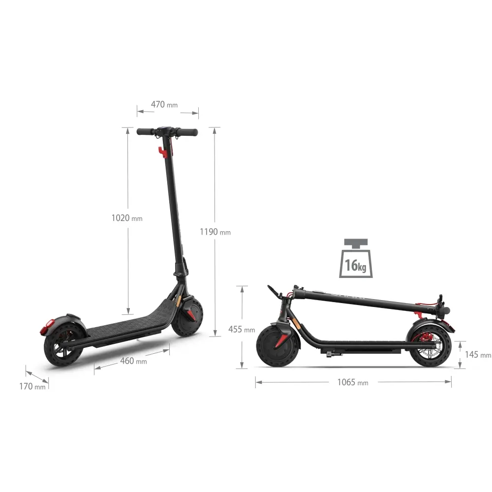 Електрически скутер, Sharp Electric Scooter, Range per charge: 25 km, LED Display, USB Charging Port, Bluetooth, IPX4 certification, Wheel size: 8.5", Dual brake systems, Wooden illuminated deck, Max load: 120 kg, Black + Sharp SG-PH01EW-1P - WiFi Smart Plug - image 5