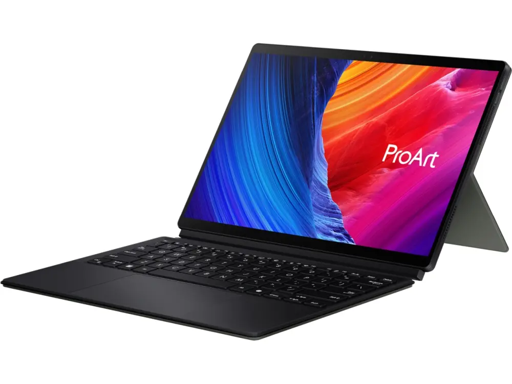 Лаптоп, Asus ProArt PZ13 HT5306QA-LX002W,Qualcomm Snapdragon X Plus X1P 42 100 NPU up to 45TOPS),13.3 " WQXGA+(WQ+) 2880X1800 16:10 ,DDR5 16 GB (8*2), 1TB PCIEG4,Qualcomm Adrenoi GPU WiFi 6e, Windows 11 ,Nano Black - image 1