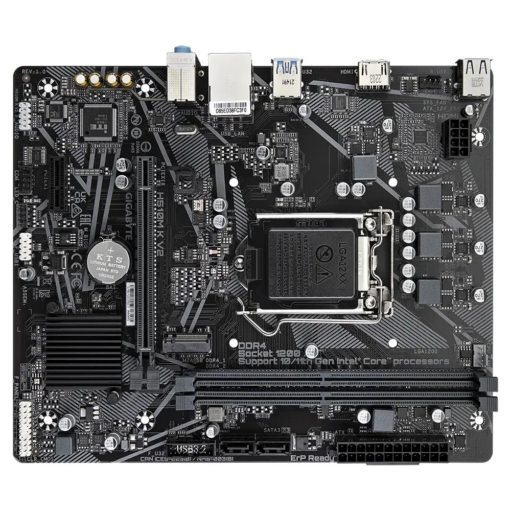 Дънна платка, GIGABYTE GB H510M K V2 / LGA1200 - image 2