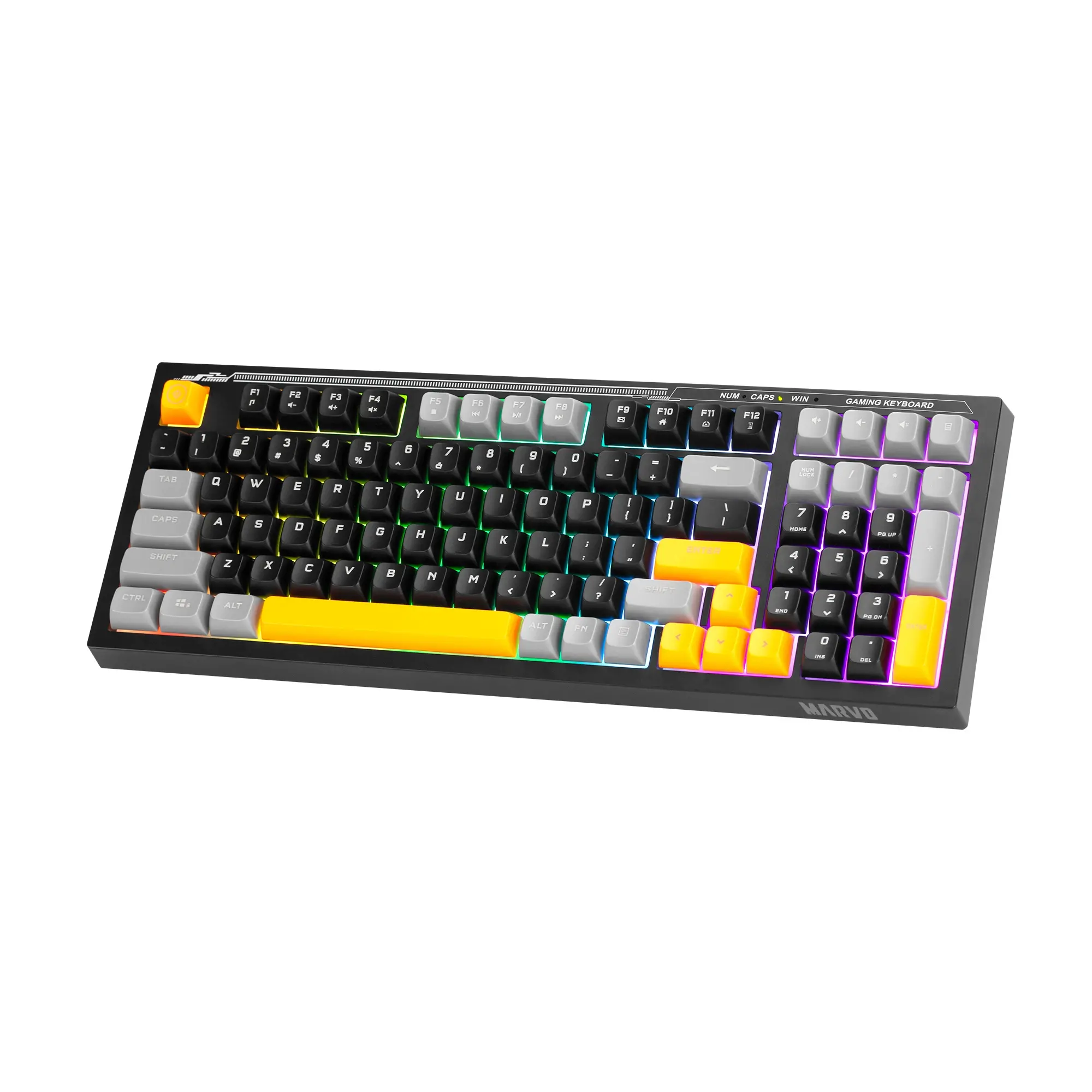 Marvo геймърска клавиатура Gaming Keyboard Soldat S50A - Rainbow, 98 keys - MARVO-K638A - image 1