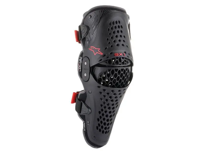 Наколенки SX-1 V2 KNEE PROTECTOR BLACK RED ALPINESTARS