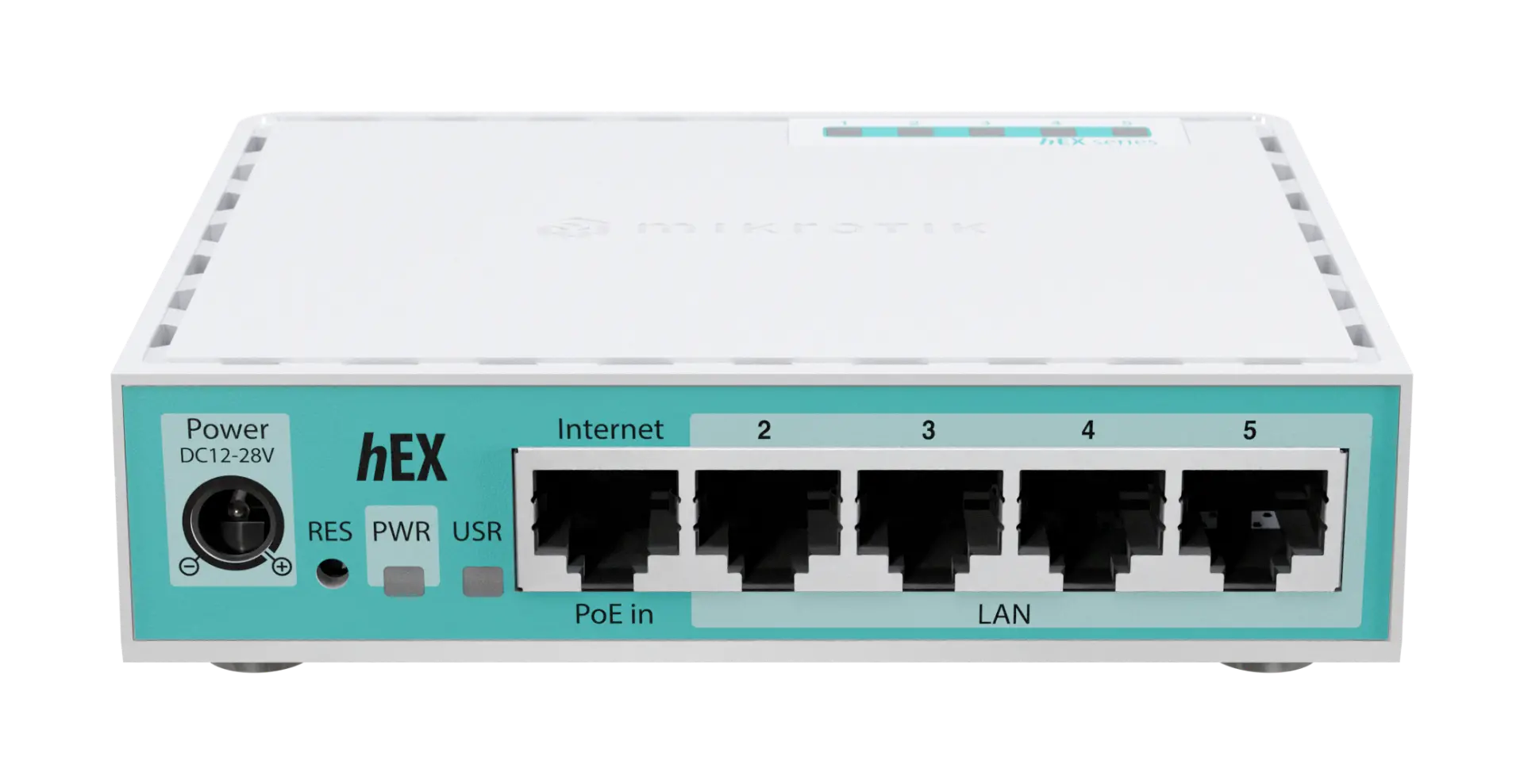 Рутер MikroTik E50UG, hEX refresh, 512MB, 5xGE, RouterOS L4, plastic, PSU, USB - image 1