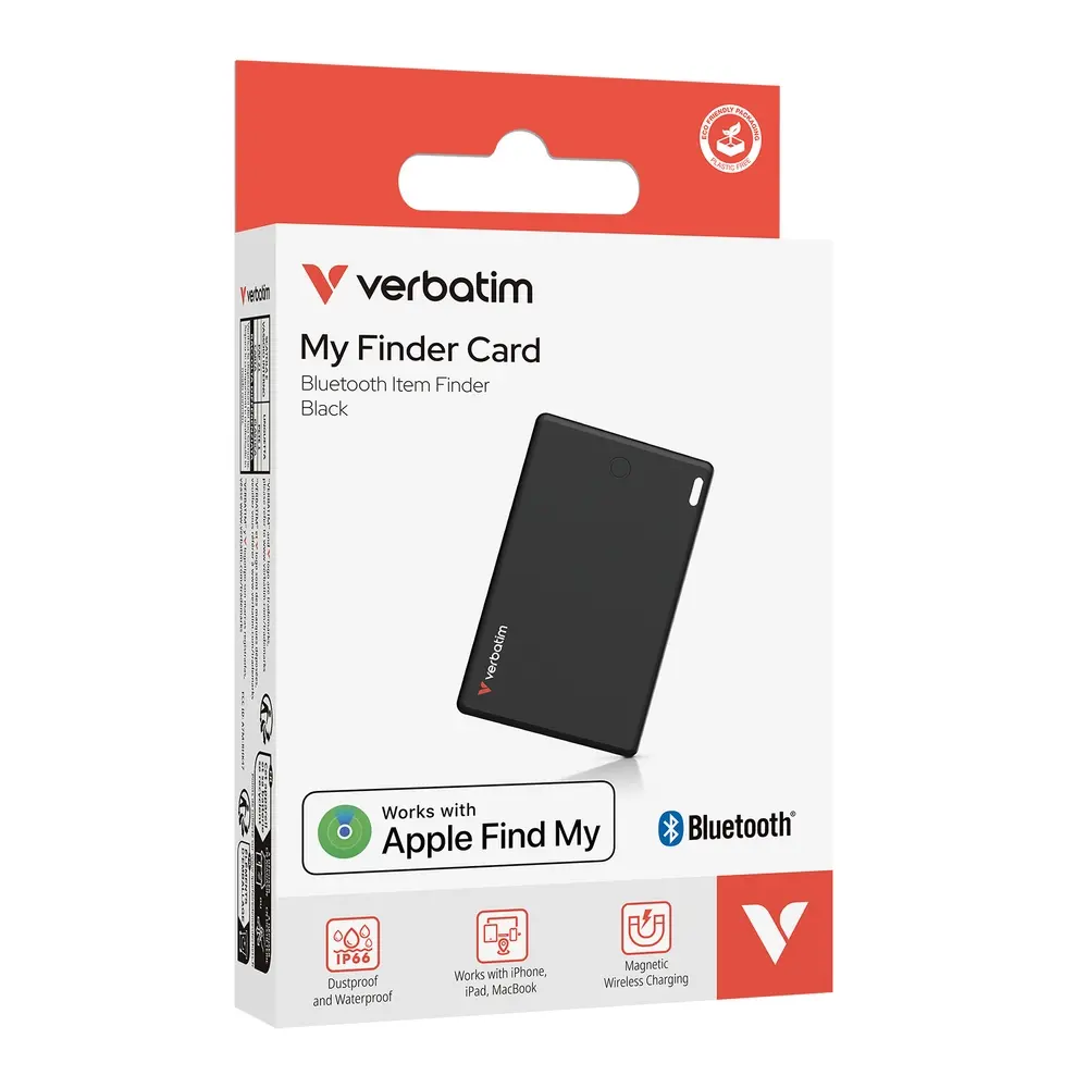 Проследяващо устройство, Verbatim MYFCR-01B My Finder Card Bluetooth Item Finder 1 pack Black - image 5