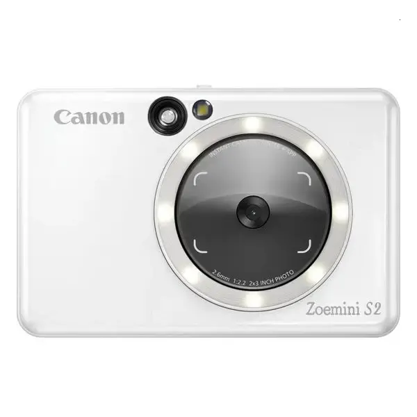 Фото принтер, Canon instant camera printer  Zoemini S2 ZV223, Pearl White + Zink Paper ZP-203020S 20 Sheets (5 x 7.6 cm) - image 1