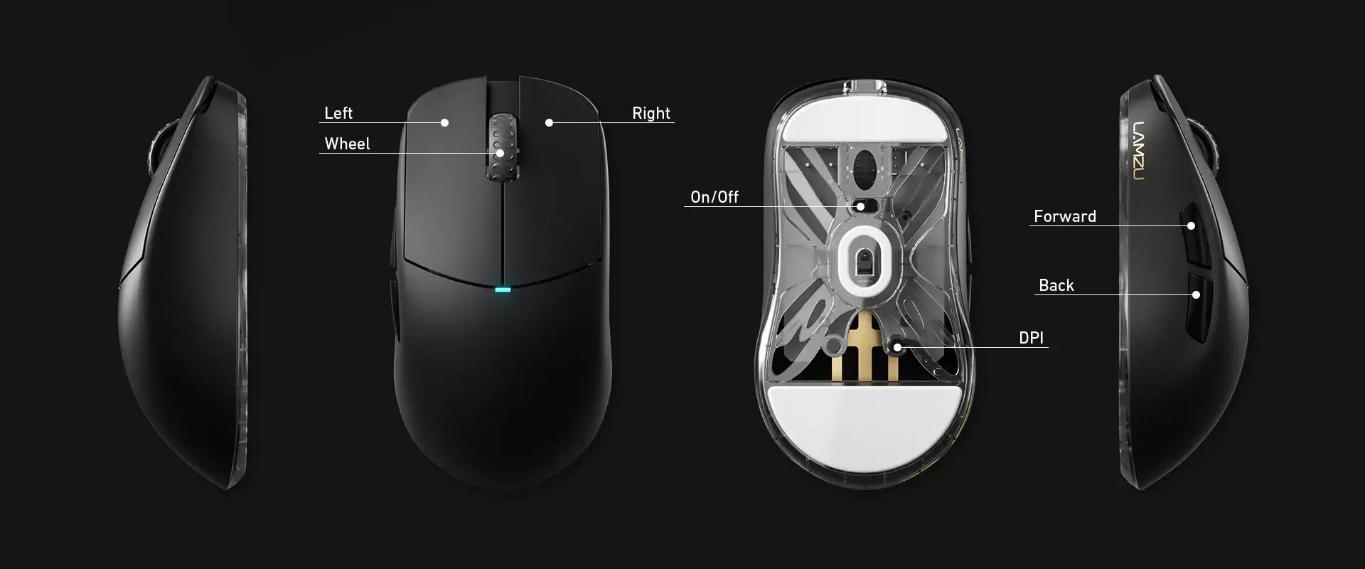 Lamzu професионална геймърска мишка ATLANTIS OG V2 4K - Wireless Gaming Mouse - Black - image 13