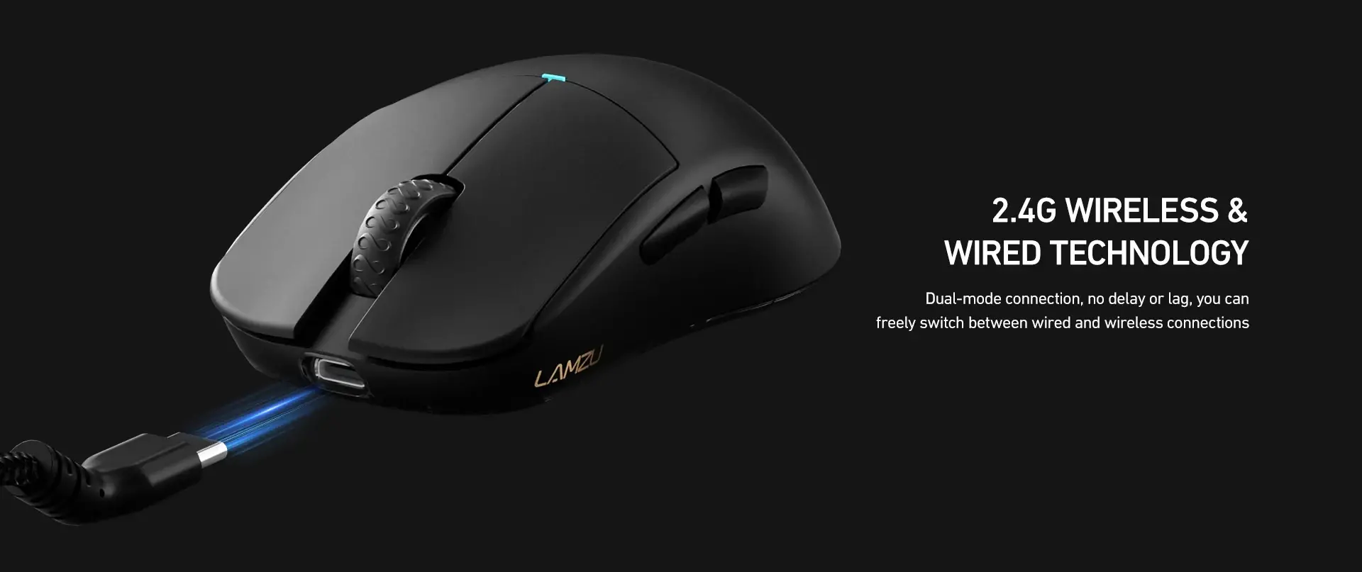 Lamzu професионална геймърска мишка ATLANTIS OG V2 4K - Wireless Gaming Mouse - Black - image 7