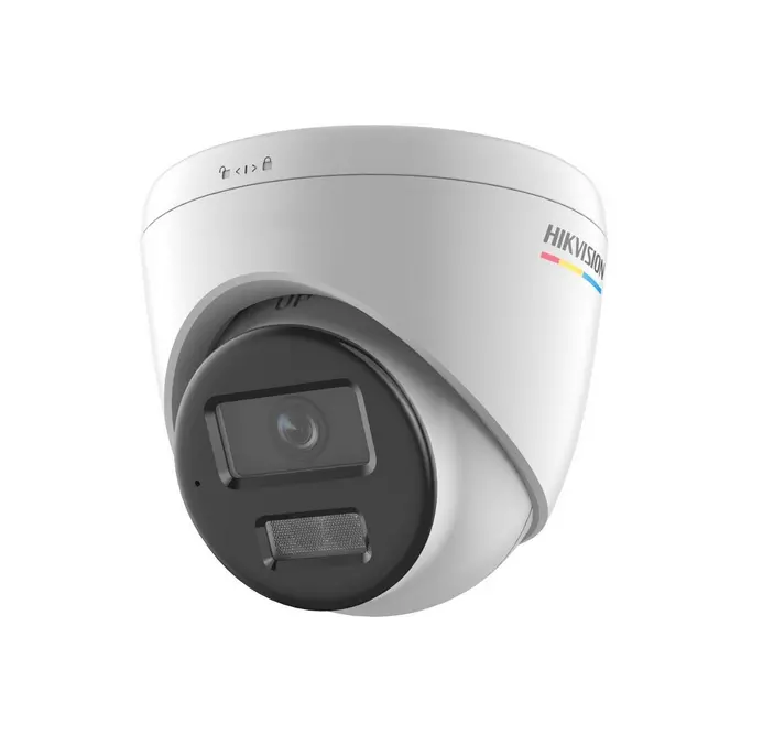 Камера, HikVision 4 MP ColorVu with Smart Hybrid Light Fixed Turret Network Camera, 2.8 mm, F1.0, IR, White Light up to 30m, H.265+, IP67, built-in microphone, 12Vdc/PoE 7.5W