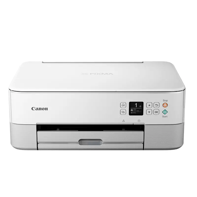 Мастилоструйно многофункционално устройство, Canon PIXMA TS5351a All-In-One, White + Canon Photo Cube and Frame + PP-201 5x5” Photo Paper Plus Glossy II (40 sheets) - Creative Pack, Green