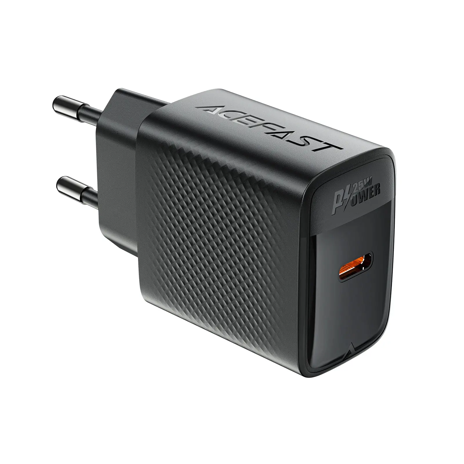 Acefast Универсално зарядно за стена Charger Wall GaN PD25W - A104 - USB-C x 1, Black - image 1