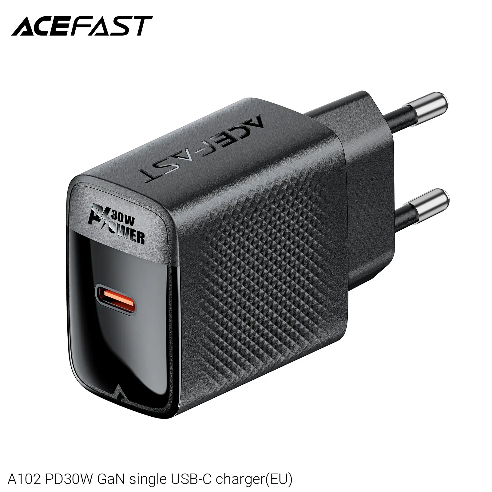 Acefast Универсално зарядно за стена Charger Wall GaN PD30W - A102 - USB-C x 1, Black - image 1