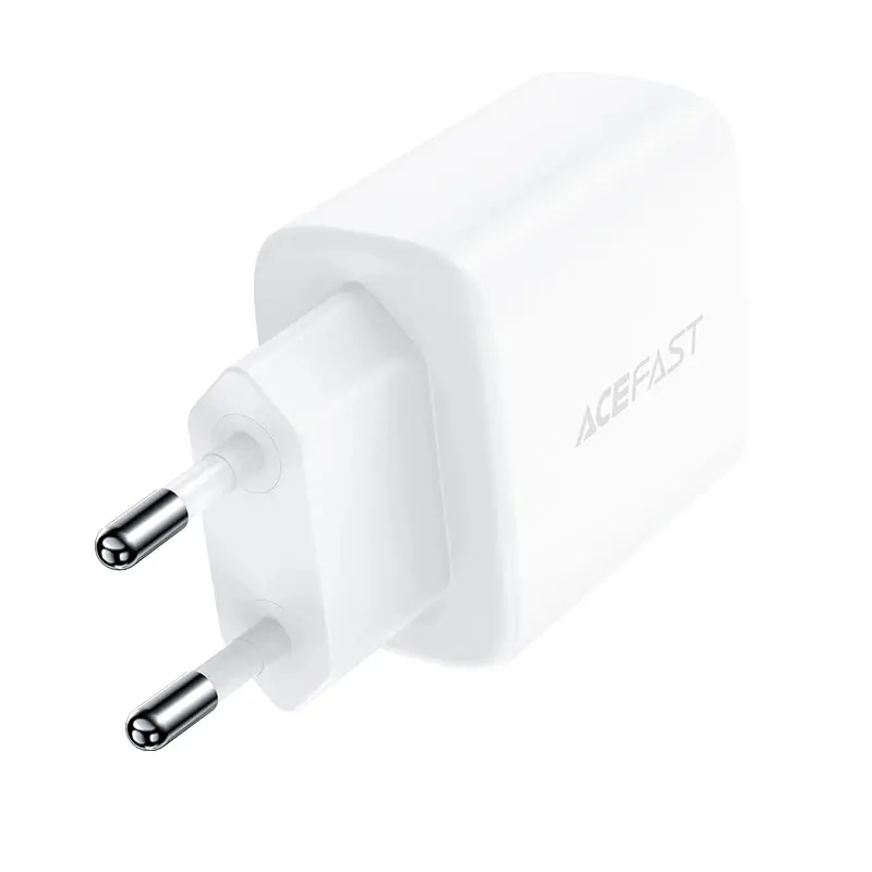 Acefast Универсално зарядно за стена Charger Wall GaN PD20W - A25 - USB-C x 1, USB-A x 1, White - image 4