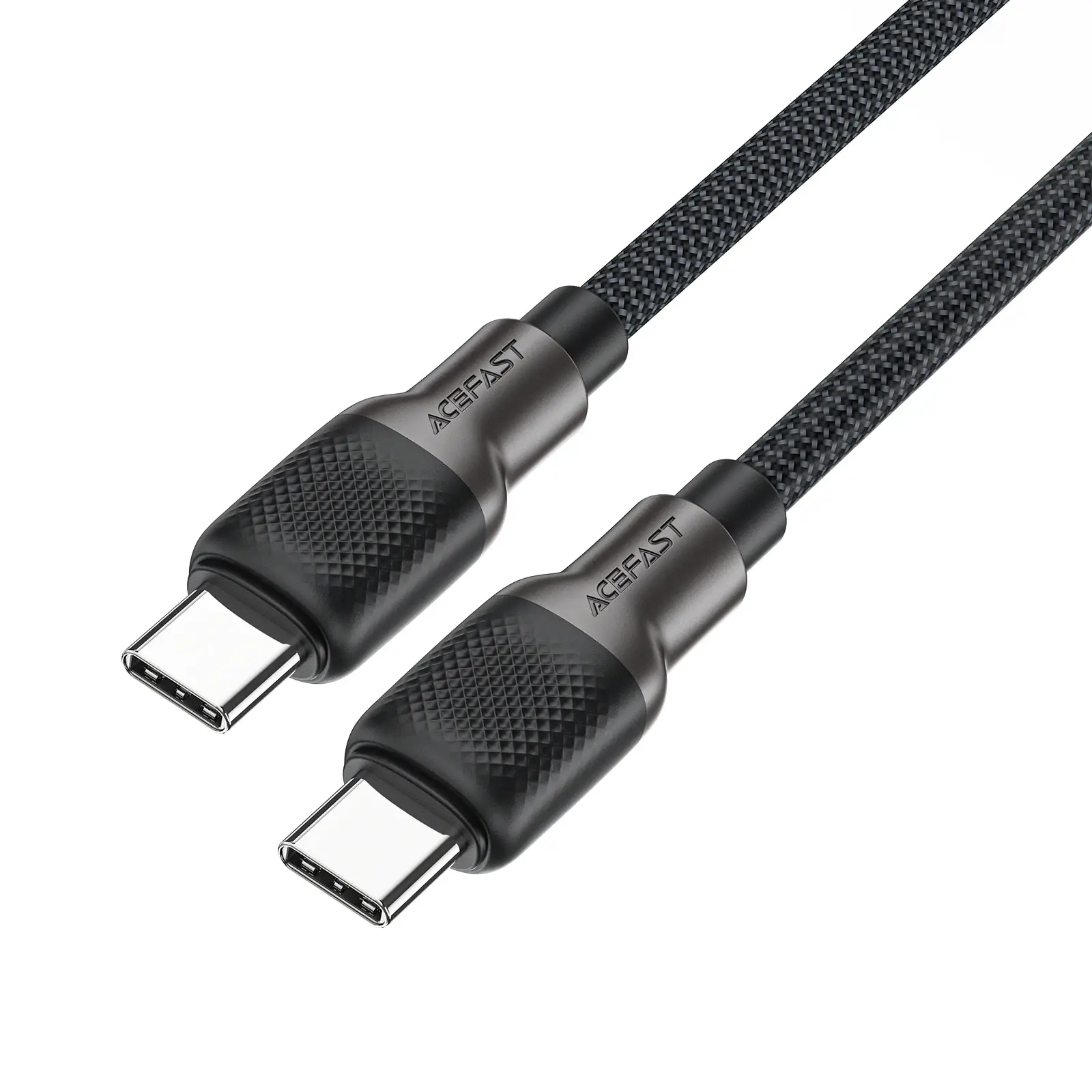 Acefast Кабел USB-C to USB-C Cable 60W Silicone braid 1.2m - C10-03 - Black - image 1