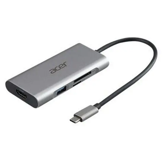 Докинг станция, Acer 7in1 Type C dongle: 1 x HDMI, 3 x USB3.2, 1 x SD/TF, 1 x PD, Up to 5Gbps Data transmission speed