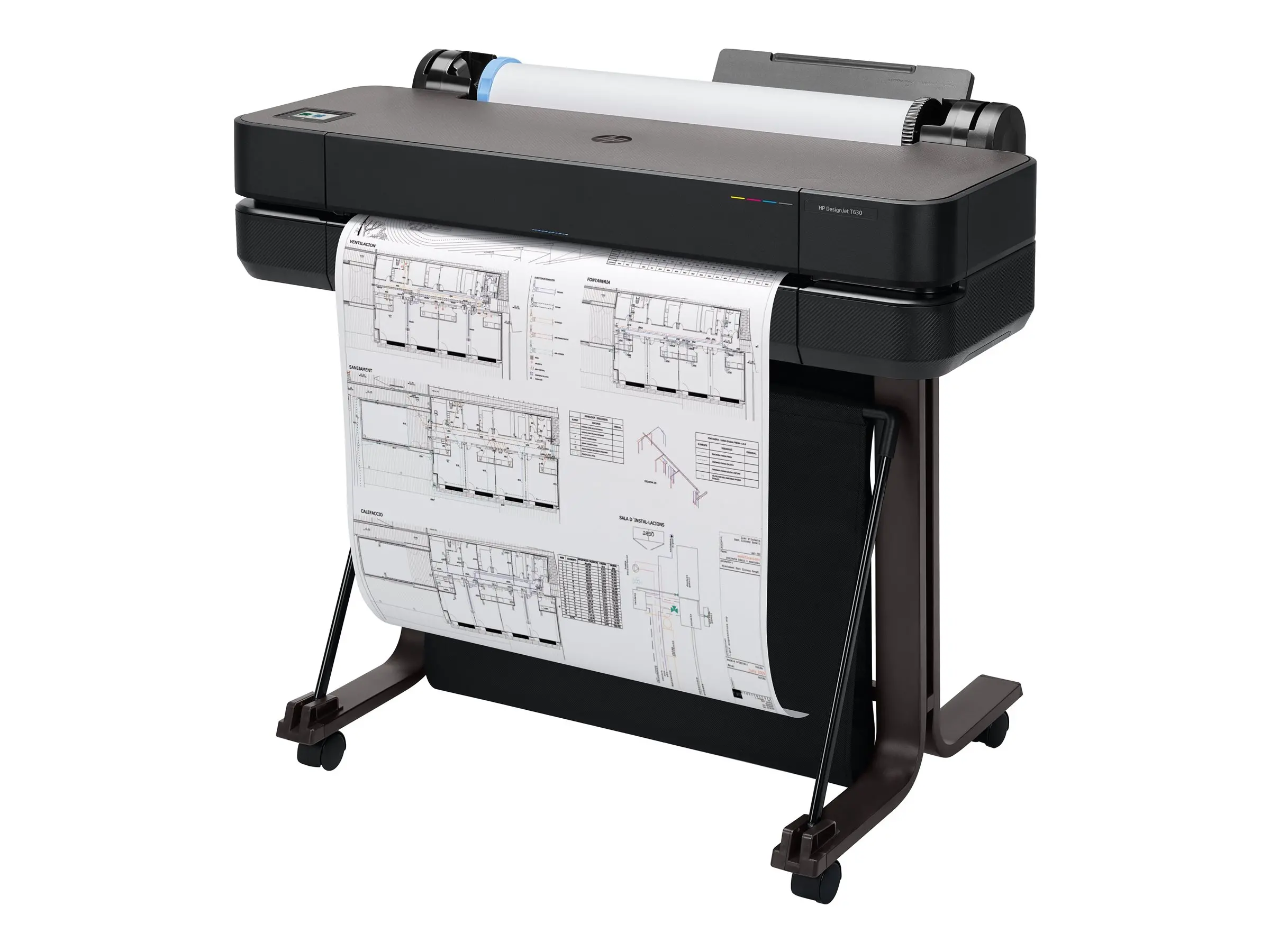 HP DesignJet T630 24inch LFP 2025 Colour Ink-Jet A1 ANSI D Roll 61cm 2400x1200dpi 0.5 min/page USB LAN Wi-Fi - image 1