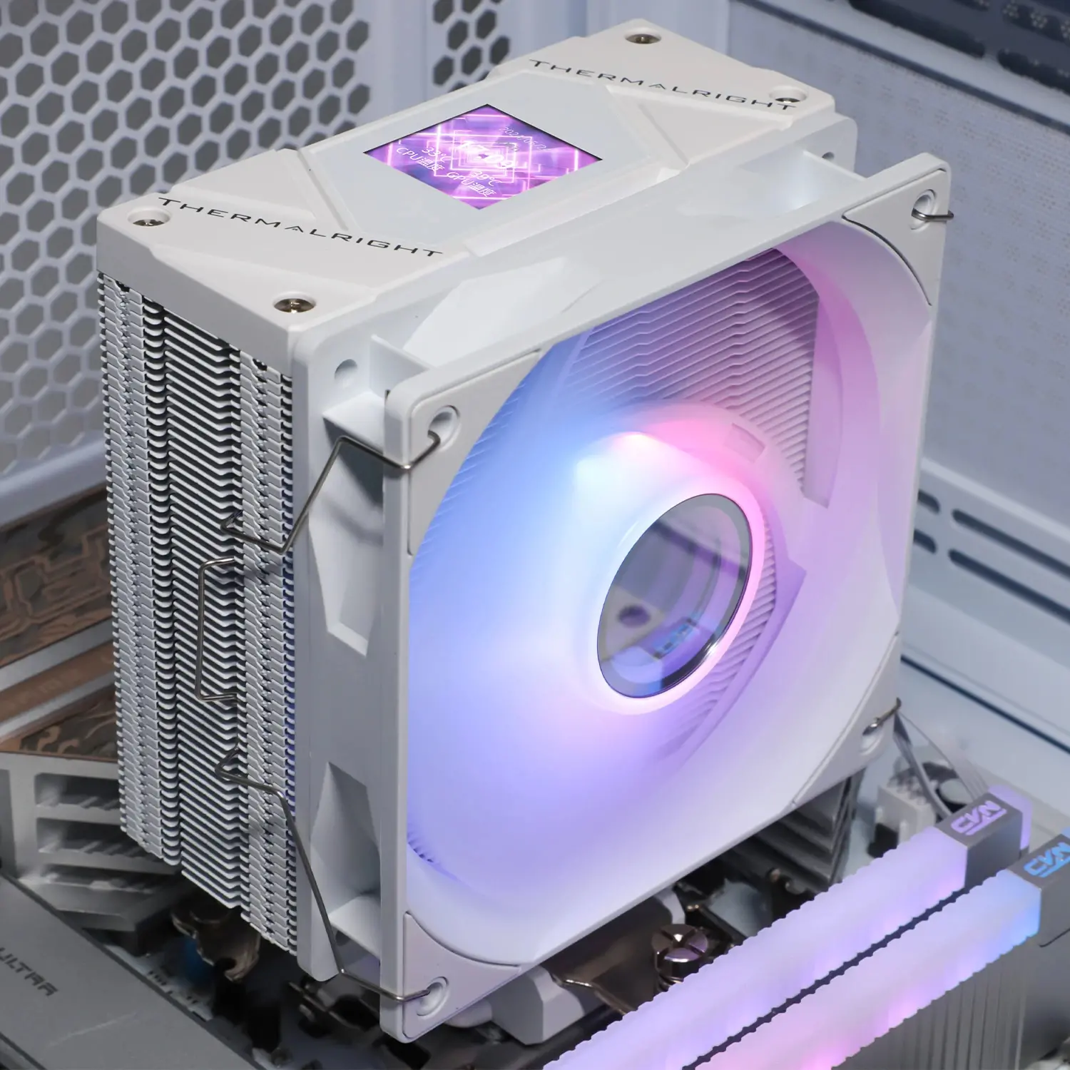 Thermalright охладител CPU Cooler Assassin Spirit 120 Vision A-RGB White - LCD Display, Infinity Mirror - image 7