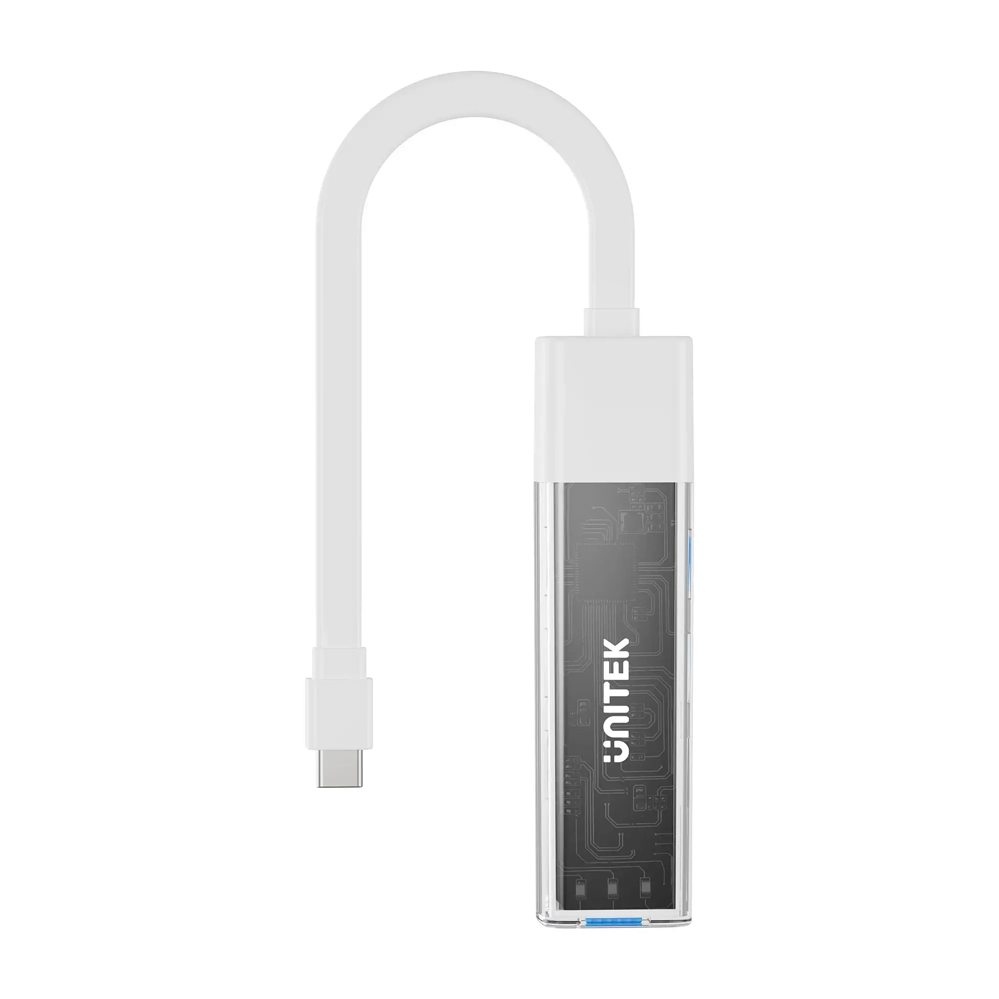 Unitek хъб USB-C/USB-A 3.0 HUB 4 port, Bi-Directional, Detachable Cable, White - H1319AWH01 - image 3