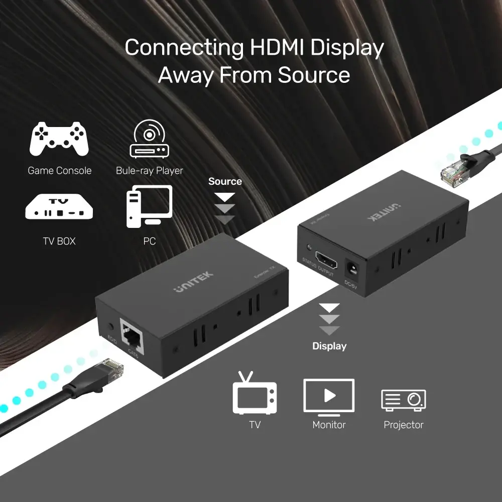 Unitek удължител HDMI Extender over LAN - V101A - image 3