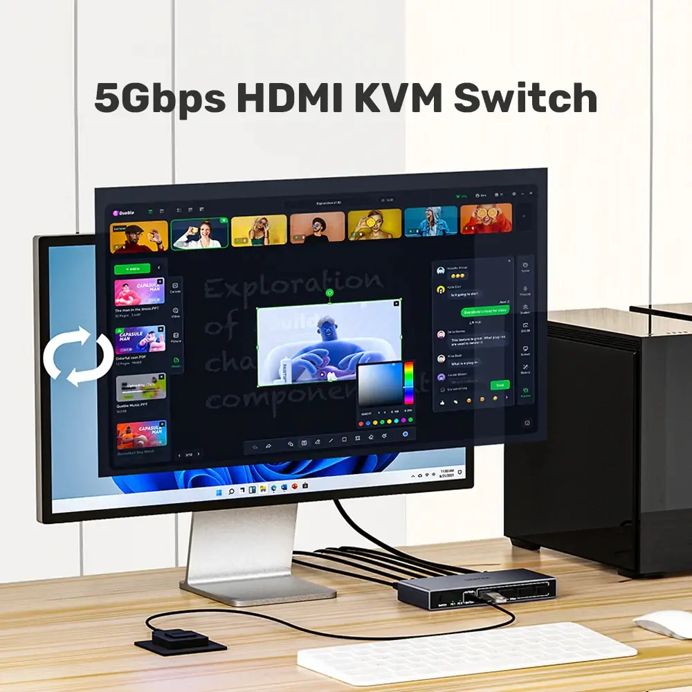 Unitek превключвател KVM Switch - HDMI 4K@60Hz - V1309AGY01 - image 3