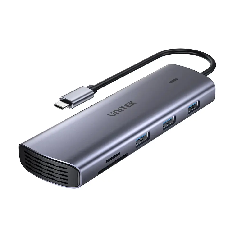 Unitek докинг станция Type-C Docking Station PD3.0 100W - HDMI, USB-C x 1, USB3.0 x 3, LAN, SD, VGA - D1113A - image 1