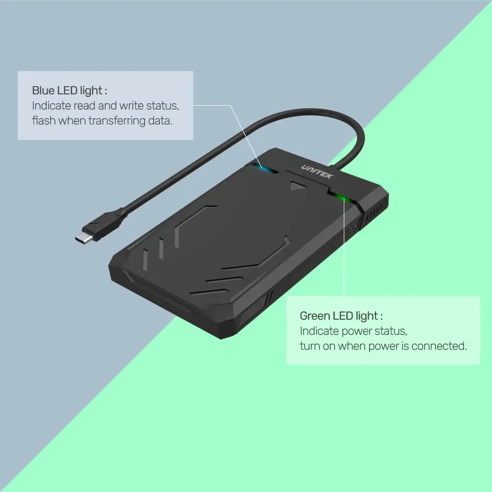 Unitek кутия за диск Storage Case - DiskGuard Raiden 2.5 inch USB-C - Y-3036A - image 6