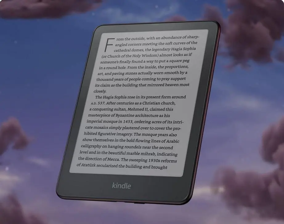 eBook четец Kindle Paperwhite Signature Edition 7", 32GB, 2024, 12 генерация, IPX8, metalilic rasberry - image 4