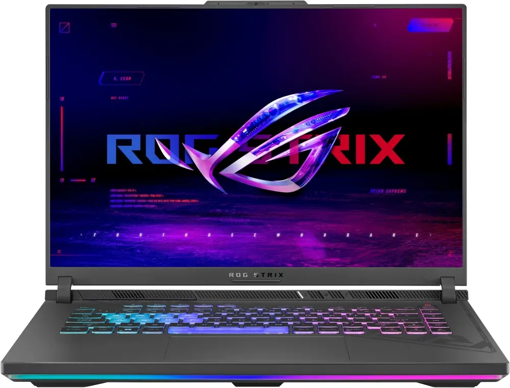 Лаптоп, Asus Strix G16 G614JI-N3082,Intel i7-13650HX,( 2.6 GHz 24M Cache, up to 4.9 GHz ),16.0 WUXGA 1920X1200 16:10, AG, 165 Hz,DDR5 32GB ( 16GB DDR5-4800 SO-DIMM *2 ) ,1TB , RTX4070 8GB GDDR6,Wi-Fi 6E ,Backlit Chiclet Keyboard 1-Zone RGB,NO OS,Eclipse Gray - image 1