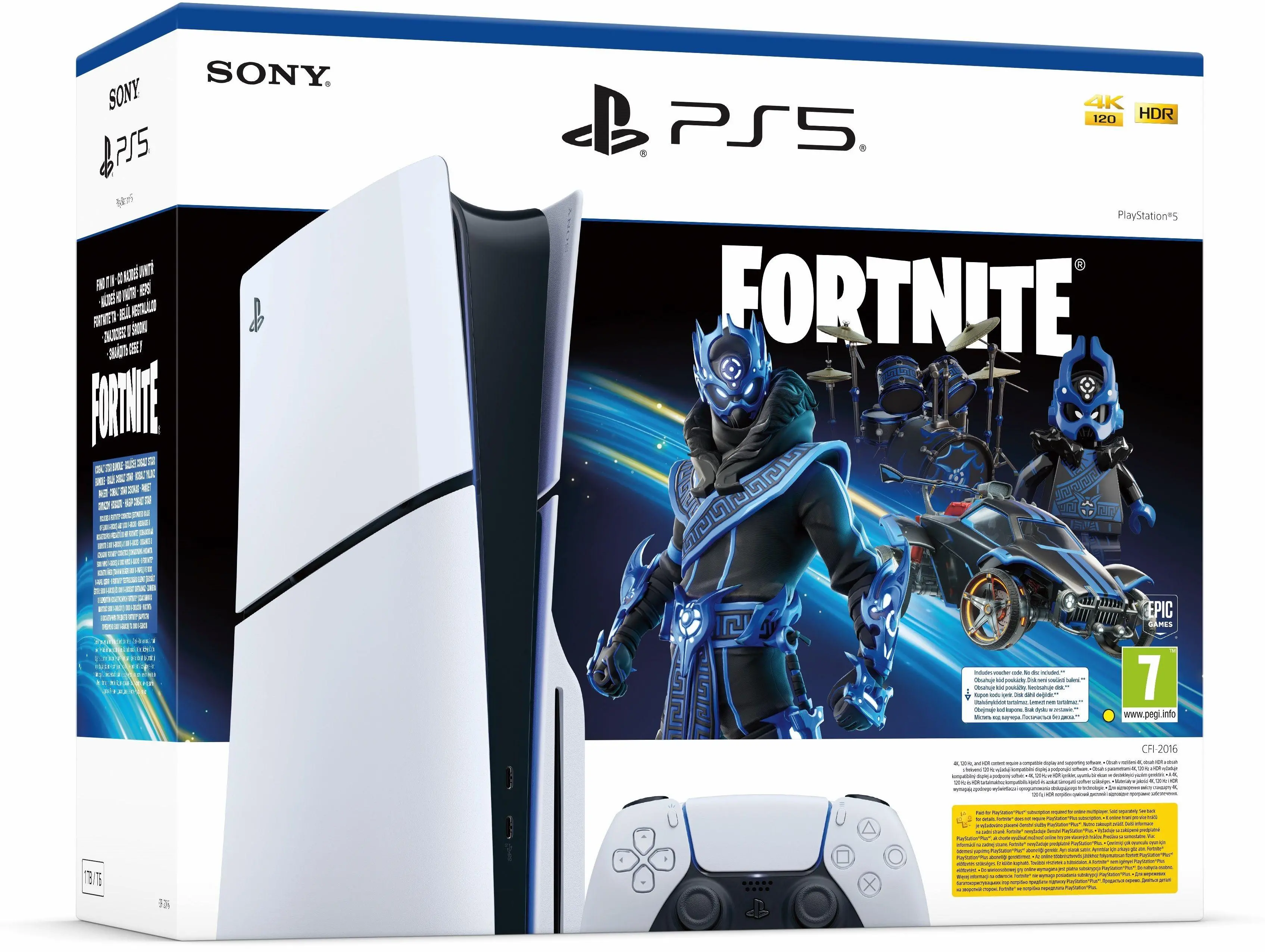 Конзола PlayStation 5 (Slim) 1TB Fortnite - Cobalt Start Bundle - image 1