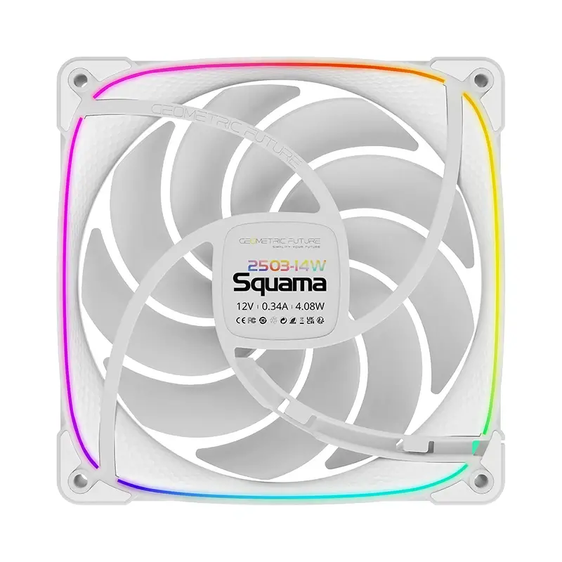 Geometric Future Комплект вентилатори Fan Pack 3-in-1 140 mm - Squama 2503W-14 White - image 3