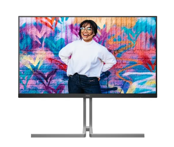 Монитор, AOC U32U3CV, 31.5" Nano IPS WLED, 3840x2160@60Hz, 4ms GtG, 400cd m/2, 1000:1, 50M:1 DCR, Adaptive Sync, FlickerFree, Anti Blue Light, 3Wx2, Tilt, Height Adjust, Pivot, Swivel, 2xHDMI, DP, USB hub - image 1