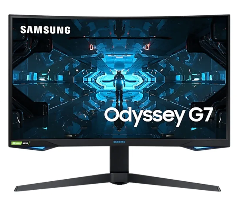 Монитор, Samsung 27G75, 26.9" Curved VA QLED, 1000R, 240 Hz, 1 ms GTG, 2560x1440, 350 cd/m2, 2500:1 Contrast, Mega DCR, Black Equalizer, FreeSync Premium Pro, G-Sync, Eye Saver Mode, Flicker Free, 2xDisplay Port 1.2, HDMI 2.0, 2xUSB 3.0, Headphone, Black - image 1