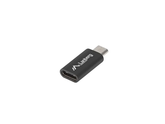 Адаптер, Lanberg adapter USB type-c (f) -> micro-b (m) 2.0, black