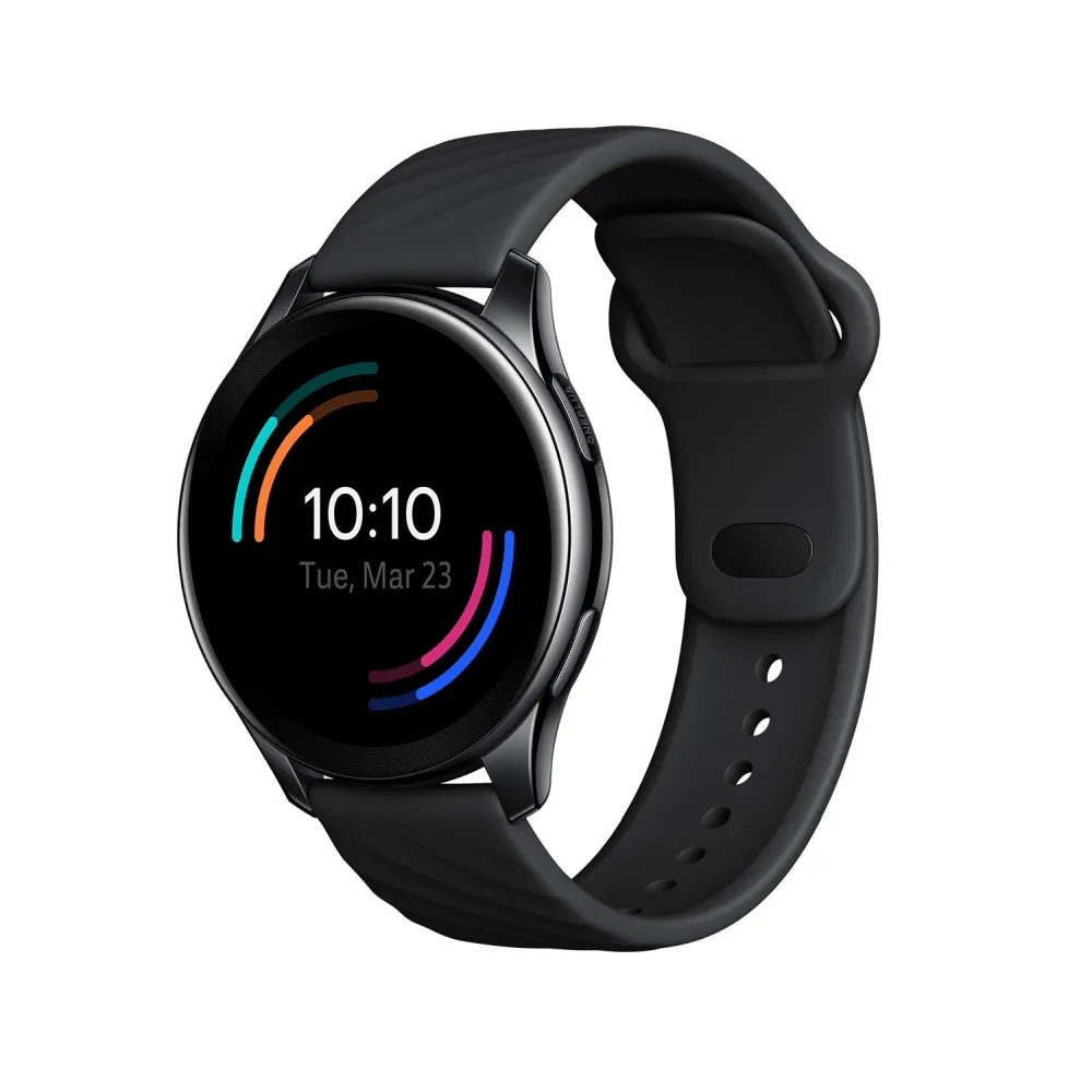 Часовник, OnePlus Watch W301GB, 1.39" AMOLED 454x454, 4GB, WR 5ATM, IP68, BT 5.0, GPS, 402 mAh, Midnight Black