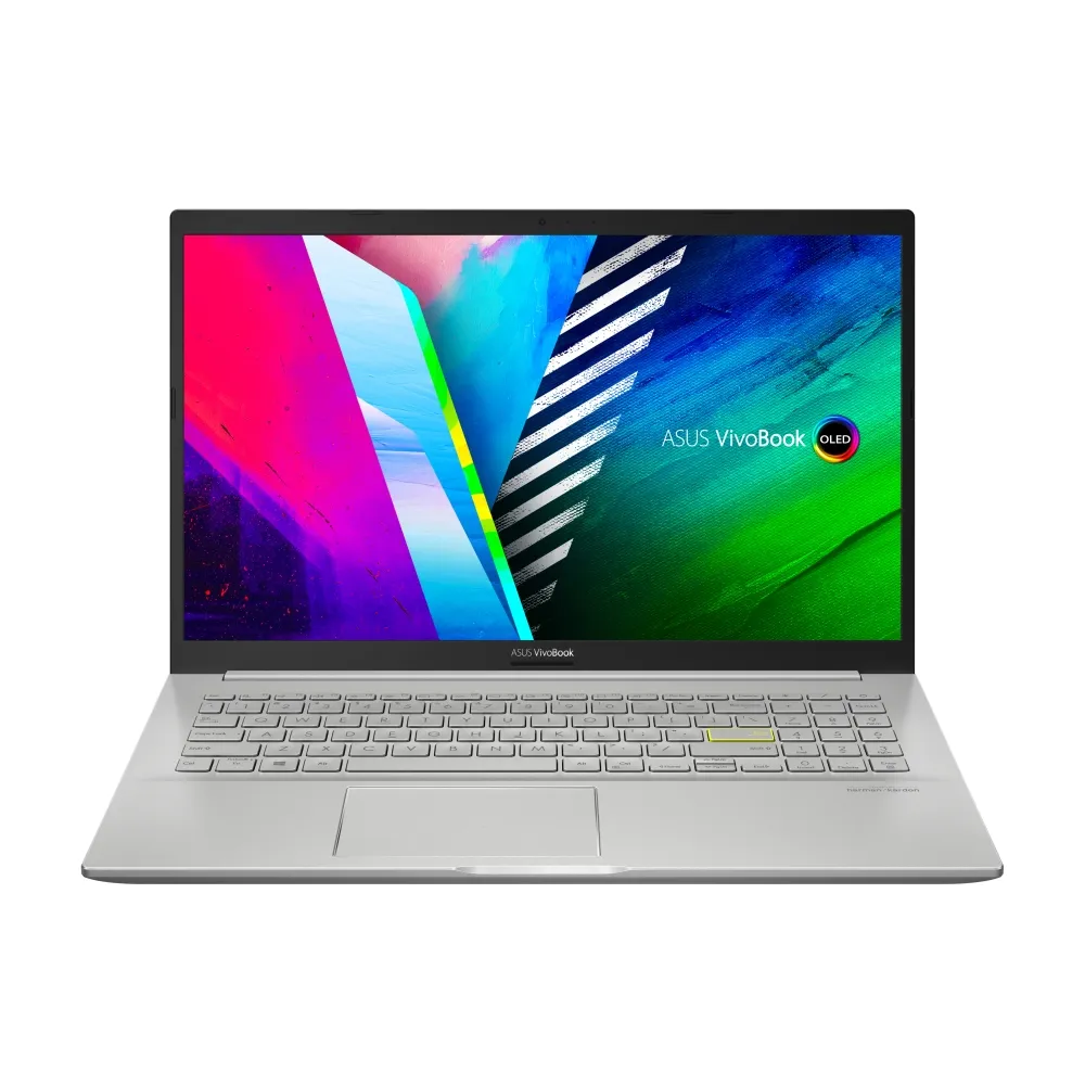 Лаптоп, Asus Vivobook OLED K513EA-OLED-L511W, Intel Core i5-1135G7 (8M Cache, up to 4.2 GHz), 15.6" FHD IPS, Glare(1920x1080), 400nits,8GB DDR4 (ON BD., 1 slot free),512G PCIEG3 SSD, Windows 11,Illum. Kbd., Silver