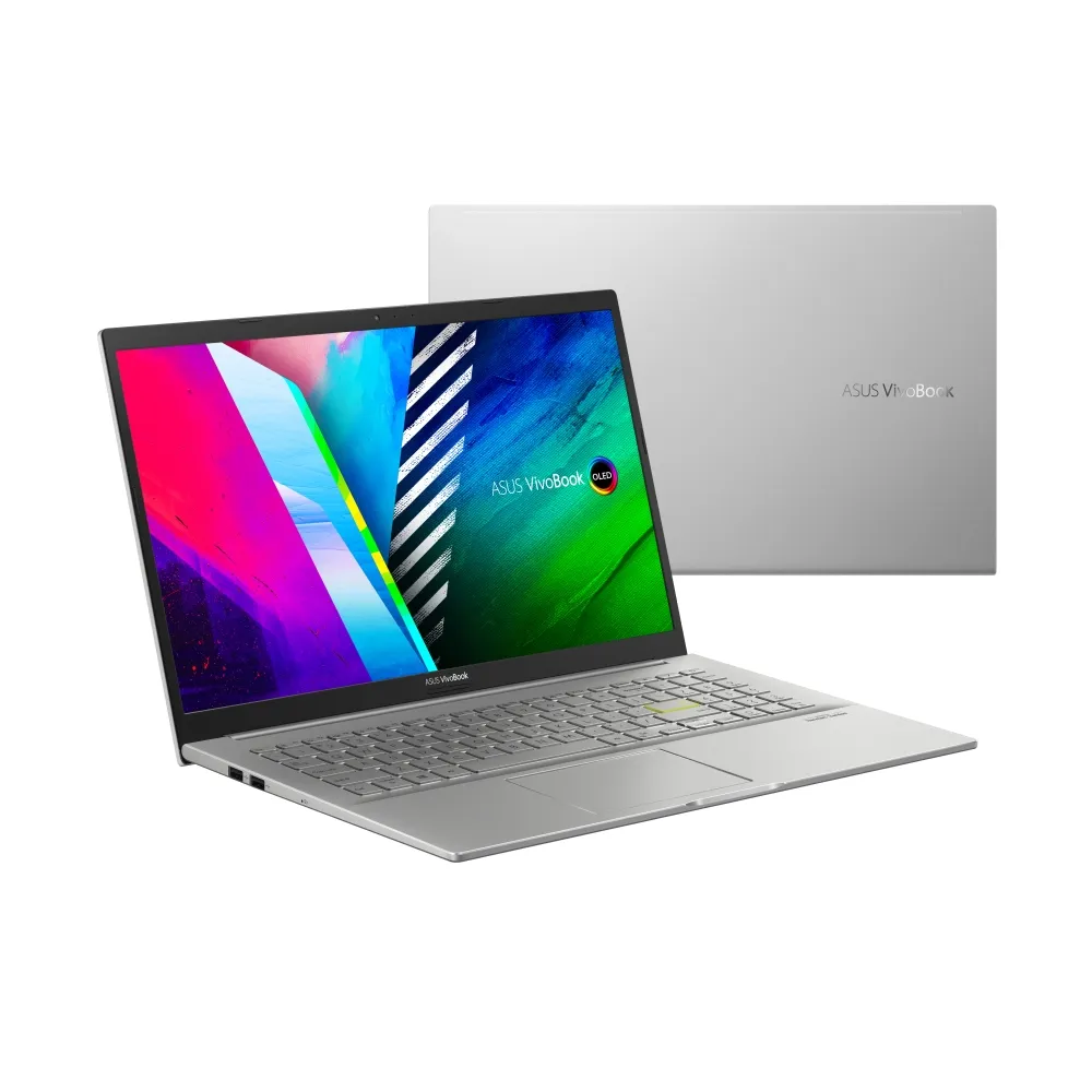 Лаптоп, Asus Vivobook OLED K513EA-OLED-L511W, Intel Core i5-1135G7 (8M Cache, up to 4.2 GHz), 15.6" FHD IPS, Glare(1920x1080), 400nits,8GB DDR4 (ON BD., 1 slot free),512G PCIEG3 SSD, Windows 11,Illum. Kbd., Silver - image 3
