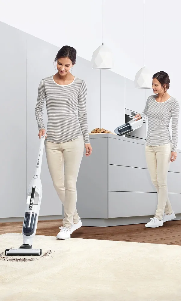Прахосмукачка, Bosch BCH3K255, Wireless Vacuum Cleaner, 2 in 1, with built-in accessories, polar white metallic - image 8